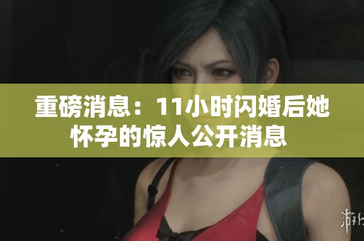 重磅消息：11小时闪婚后她怀孕的惊人公开消息 